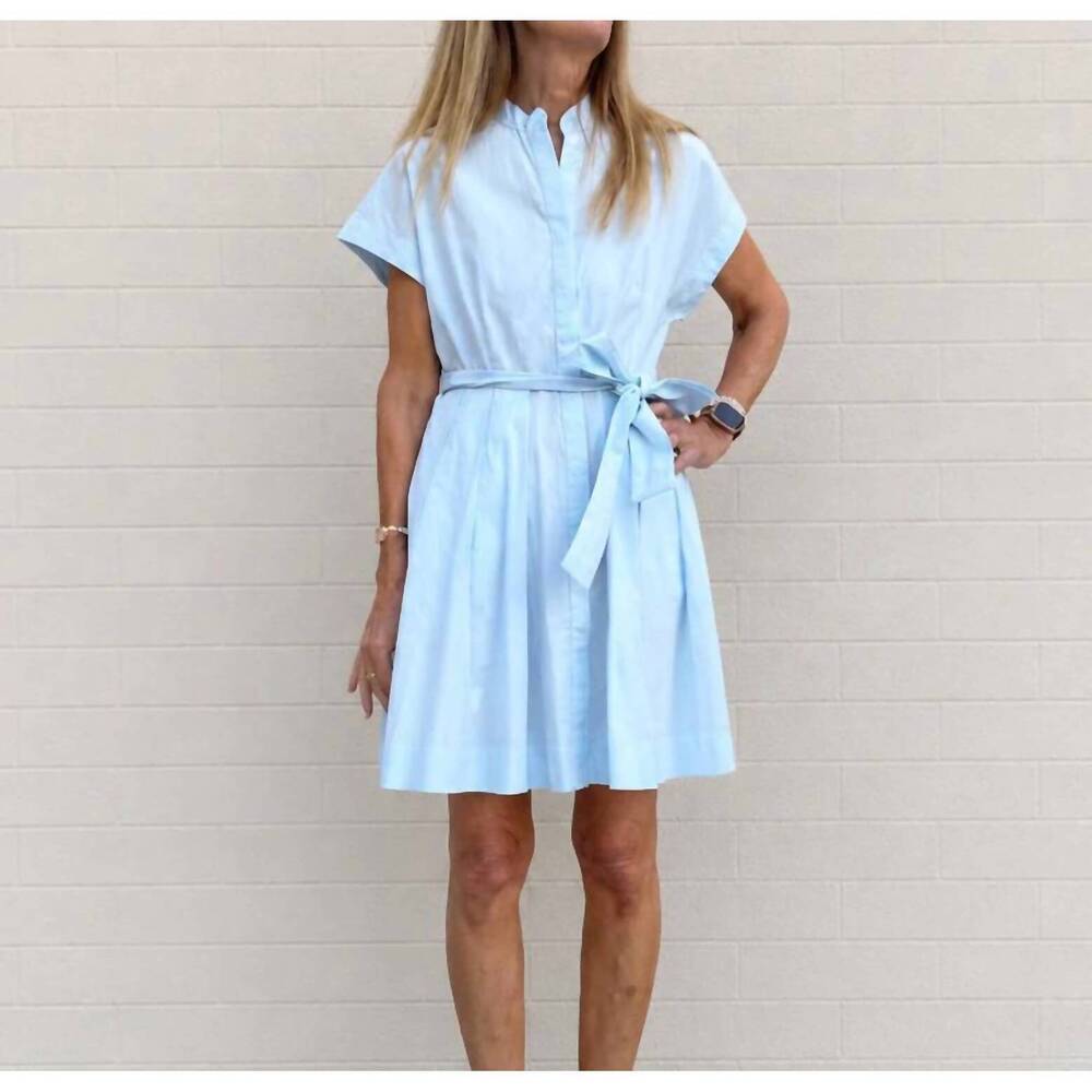 NEW NAVYBLEU long winnie mini dress in light blue